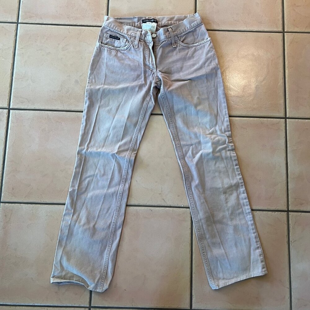 Dolce & Gabbana Beige Straight Leg Pants Size IT 40 (US 4–6)